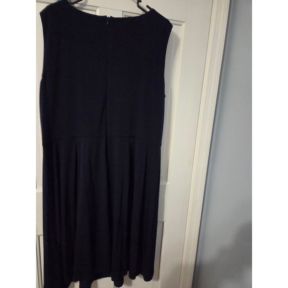 Connected Apparel Fit Flare Dress Womens 20W Navy Gold Bar Professional Classic - Picture 3 of 5